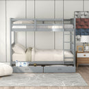 Bunk Bed With Ladders And 2 Storage Drawers by Unique Piece Furniture