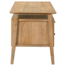 Goodson 64-inch 4-Drawer Double Pedestal Computer Desk Distressed Light Brown