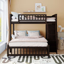Bunk Bed With 6 Drawers And Flexible Shelves, Bottom Bed With Wheels by HouseOfZazla
