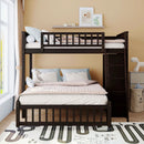 Bunk Bed With 6 Drawers And Flexible Shelves, Bottom Bed With Wheels by Unique Piece Furniture