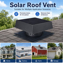 12" Flush Mount Trapezoid Solar Attic Vent with Dual Power Roof Exhaust Fan by HouseOfZazla