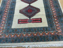 4' X 6' Vintage Handmade Bokhara Turkoman Pakistan Wool Rug Carpet Nice
