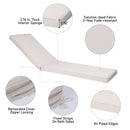 2PCS Set Outdoor Lounge Chair Cushion Replacement Patio Funiture Seat Cushion Chaise Lounge Cushion-Beige