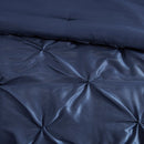 7 Piece Tufted Comforter Set Navy Queen
