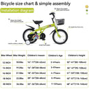 Fkznpj - 16" Sporty Kids Bike With Training Wheels And Stand Adjustable Saddle Suitable For Boys And Girls Aged 4 - 8 Years Tall Height 41 - 46" Available In A Variety Of Colors by HouseOfZazla