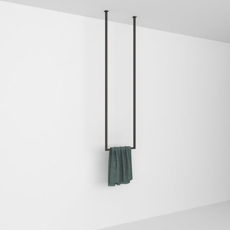 Ceiling Towel Rack for Elevated Bathroom Style