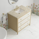James Martin Celeste 36" Single Bathroom Vanity, Sunwashed Oak with Embossed Shagreen Drawer Fronts