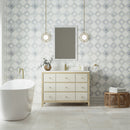 James Martin Celeste 48" Single Bathroom Vanity, Sunwashed Oak with Embossed Shagreen Drawer Fronts