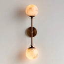 Celestial Double Alabaster Globe Wall Sconce