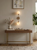 Celestial Double Alabaster Globe Wall Sconce
