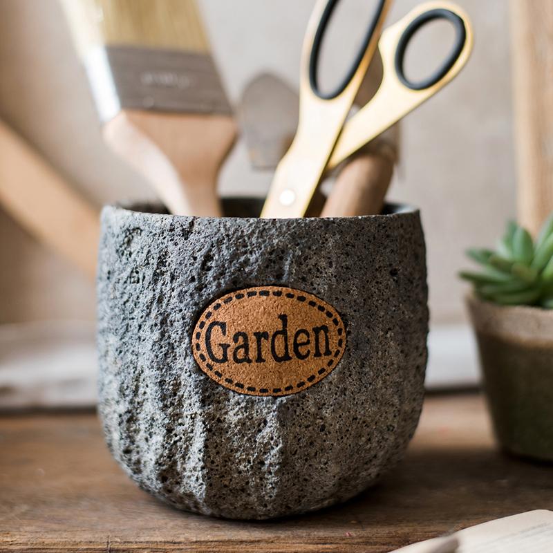 Cement Stone Tiny Garden Planter, photo 2 of 10