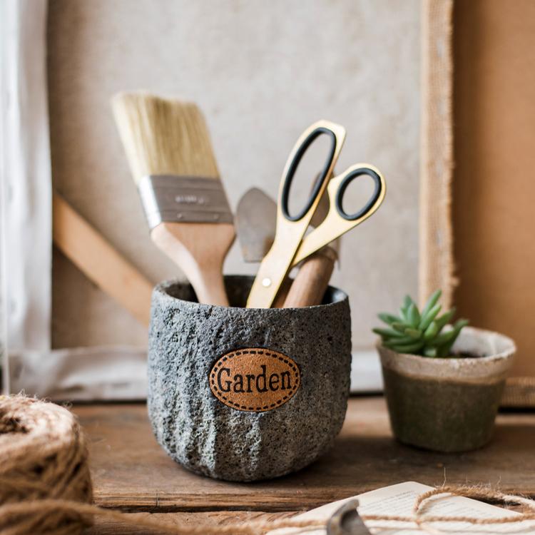 Cement Stone Tiny Garden Planter, photo 9 of 10