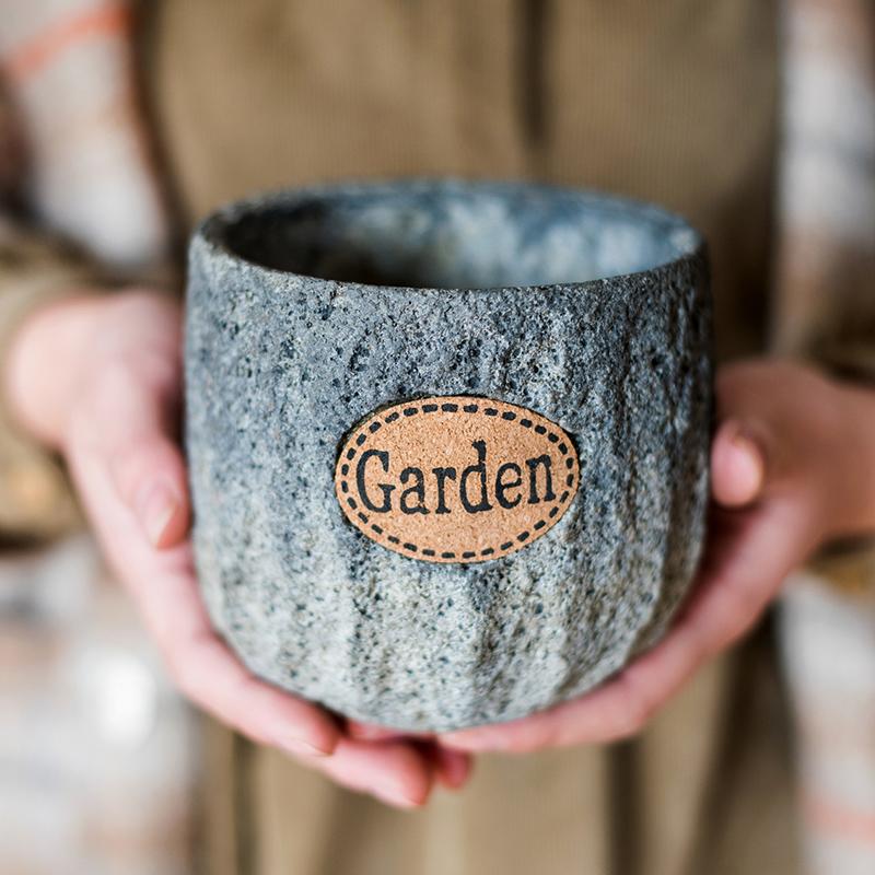 Cement Stone Tiny Garden Planter