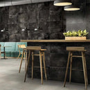 Cemento Black Honed Concrete Look Porcelain Tiles 12x24