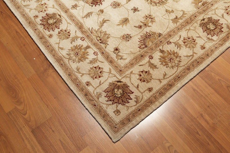 5'6" x 8'6" Hand Tufted 100% Wool Oriental Area Rug Tan