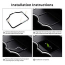 Acrylic Center Console Card Key Holder for Model 3/Y | Gloss Black | Anti-Slip