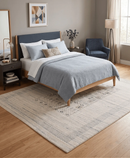 Hand-Loomed Natural Wool Area Rug - Artisanal Center Pattern Design Contemporary by The Rug Decor