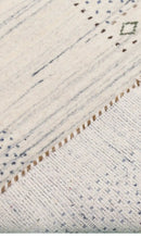 Hand-Loomed Natural Wool Area Rug - Artisanal Center Pattern Design Contemporary by The Rug Decor