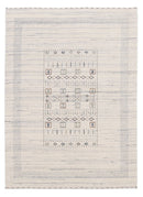 Center Pattern Natural Hand Loomed Wool Area Rug