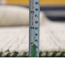 Hand-Loomed Natural Wool Area Rug - Artisanal Center Pattern Design Contemporary by The Rug Decor