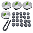 Wheel Center Cap Kit with Puller for Model 3/Y/S/X | 4 Hub Caps + 20 Lug Nut Covers