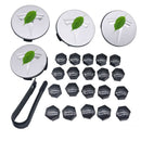 Wheel Center Cap Kit with Puller for Model 3/Y/S/X | 4 Hub Caps + 20 Lug Nut Covers