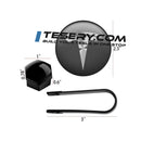 Wheel Center Cap Kit with Puller for Model 3/Y/S/X | 4 Hub Caps + 20 Lug Nut Covers