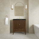 James Martin Myrrin 30" Single Bathroom Vanity, Mid-Century Walnut