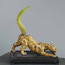 GobekUsa Ceramic Animal Flowerpot: Leopard Cheetah Cartoon Characters for Garden Plants