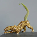 GobekUsa Ceramic Animal Flowerpot: Leopard Cheetah Cartoon Characters for Garden Plants