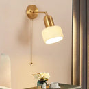 GobekUsa Ceramic Art Wall Lamp with Rotatable LED Lights & Pull Chain Switch