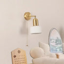 GobekUsa Ceramic Art Wall Lamp with Rotatable LED Lights & Pull Chain Switch