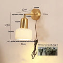 GobekUsa Ceramic Art Wall Lamp with Rotatable LED Lights & Pull Chain Switch