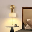 GobekUsa Ceramic Art Wall Lamp with Rotatable LED Lights & Pull Chain Switch
