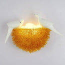 GobekUsa Bird Nest LED Wall Lamp for Children Bedroom, Study Room, Restaurant Decoration