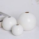 Matte black spherical ceramic vase set of 3 – living room decor by Decorbites