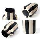 GobekUsa Black & Red Striped Ceramic Vase - Home Decor
