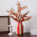 GobekUsa Black & Red Striped Ceramic Vase - Home Decor