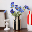 GobekUsa Black & Red Striped Ceramic Vase - Home Decor