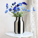 GobekUsa Black & Red Striped Ceramic Vase - Home Decor