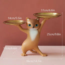 GobekUsa Cat Figurines Storage Tray Key Holder Decoration Gift