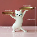 GobekUsa Cat Figurines Storage Tray Key Holder Decoration Gift