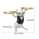 GobekUsa Cat Figurines Storage Tray Key Holder Decoration Gift