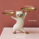 GobekUsa Cat Figurines Storage Tray Key Holder Decoration Gift