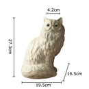 GobekUsa Ceramic White Cat Vase for Desk Decor and Artificial Flowers Arrangement