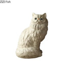 GobekUsa Ceramic White Cat Vase for Desk Decor and Artificial Flowers Arrangement
