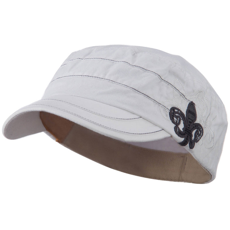 Checkered Flower Army Cap