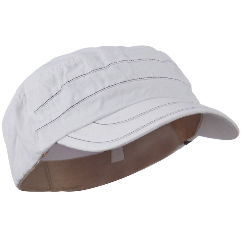 Checkered Flower Army Cap