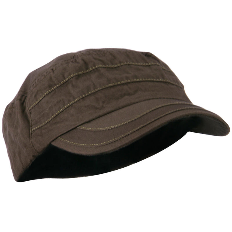Checkered Flower Army Cap