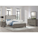 Funston - 4 Piece Queen Bedroom Set With Upholstered Headboard - Oak by HouseOfZazla
